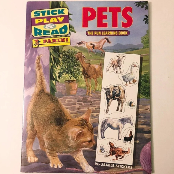 Vintage Stick Play and Read Pets The Fun Learning Panini Book Animals - Picture 16 of 16
